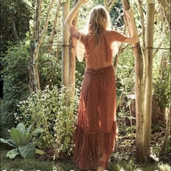 ✨SOLD✨ DÔEN antoinette silk dress warm autumnal tamarillo paisley S - Picture 12 of 16